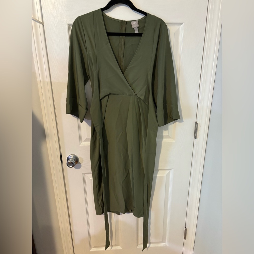 ASOS Olive Green Midi Dress